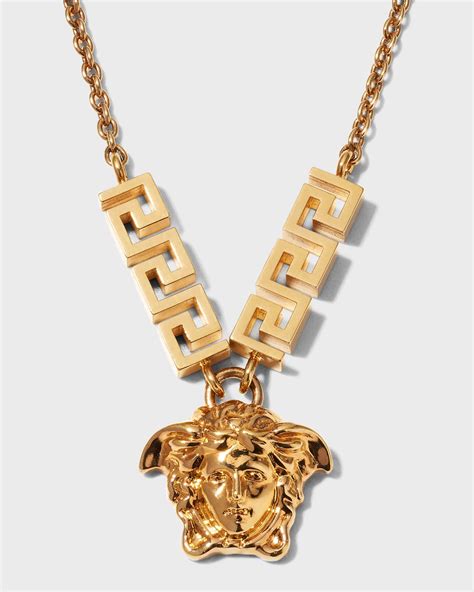 versace medusa pendant necklace free shipping|Versace small medusa head necklace.